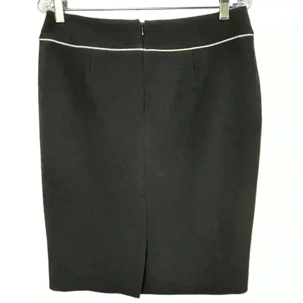 Black Label by Evan-Picone Women's Black Pencil Skirt Size 8 Formal - Image 2