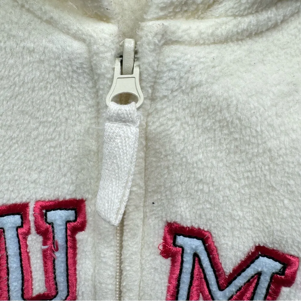 Disney Snow White and the Seven Dwarves Grumpy  Cream Full Zip Fleece Hoodie XL - Image 6