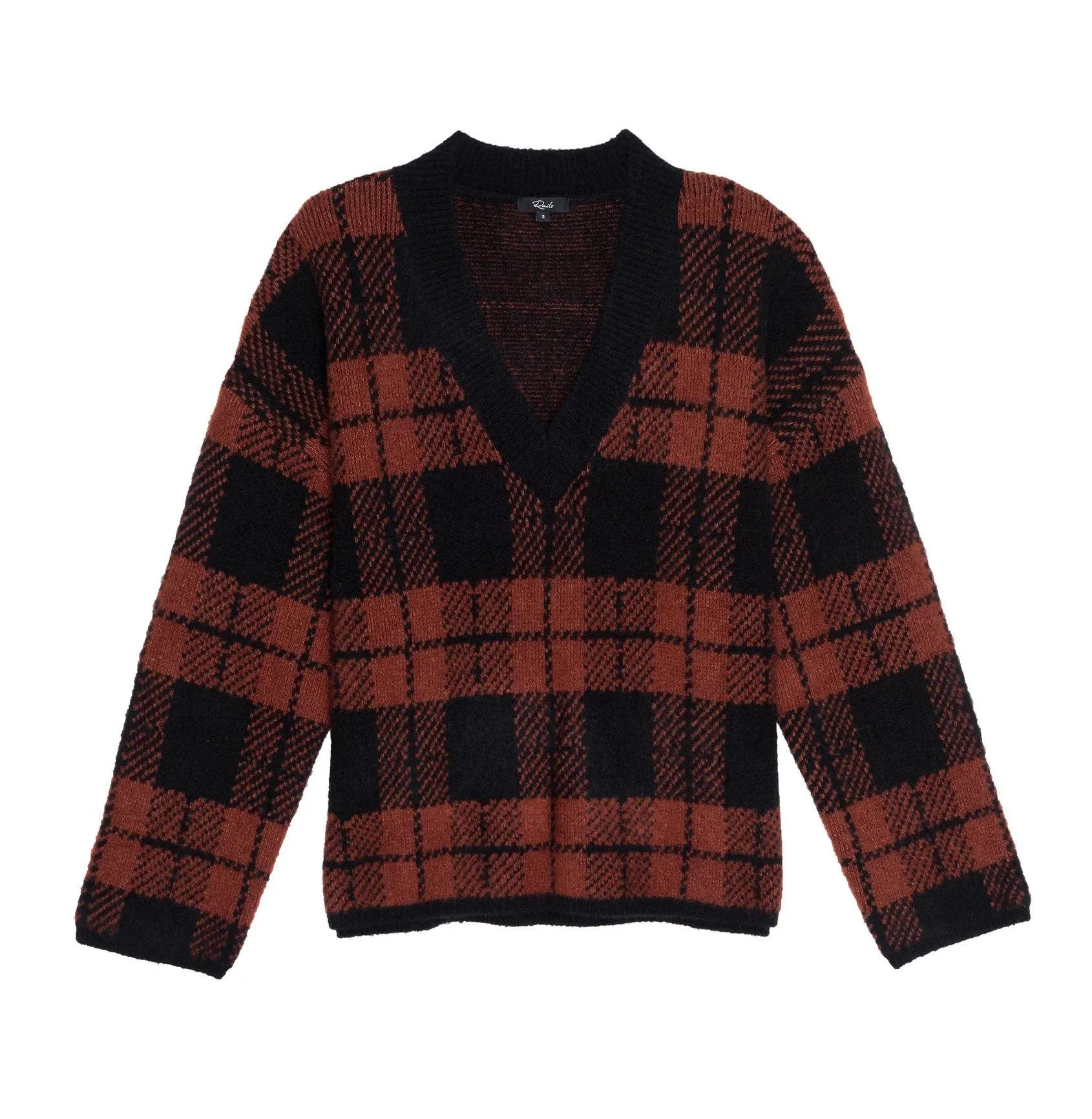Rails NWT  Colleen Sweater Rust Black Plaid - Image 6