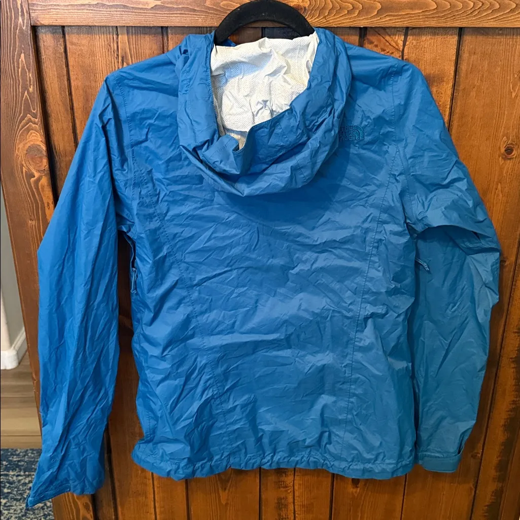 The North Face Womens Hyvent 2.5L Hooded Rain Jacket Blue Size S - Image 4