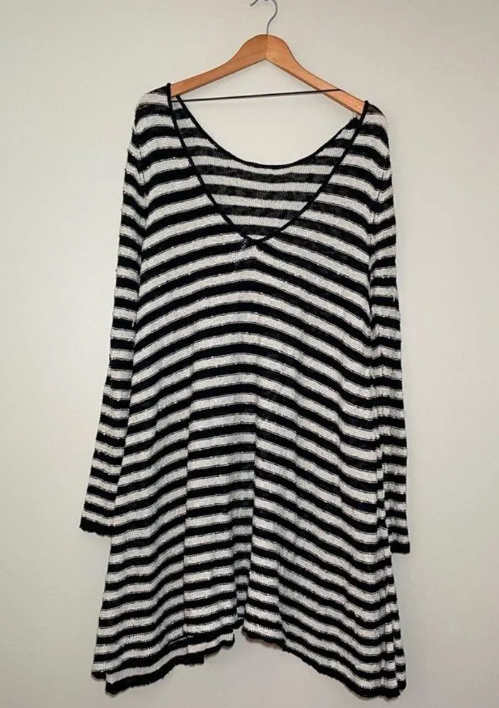 Free People Striped Nubby Knit Dress - Image 5