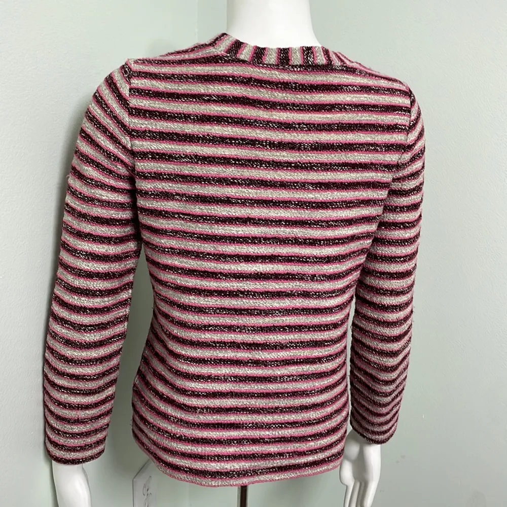 Tory Burch Pink Striped Pullover Sweater - Image 9