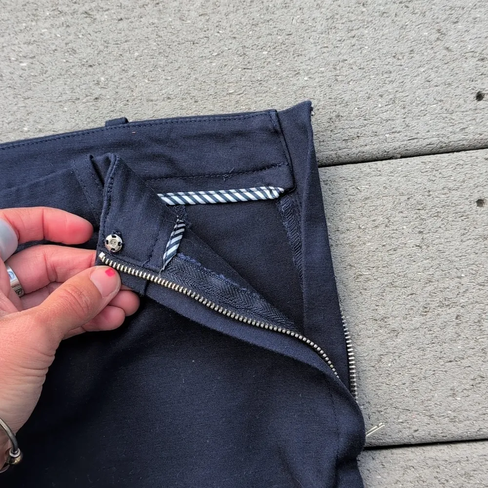 Jones & Co Jones New York Cropped Pants | Navy Blue Cropped Ankle Pants - Image 4