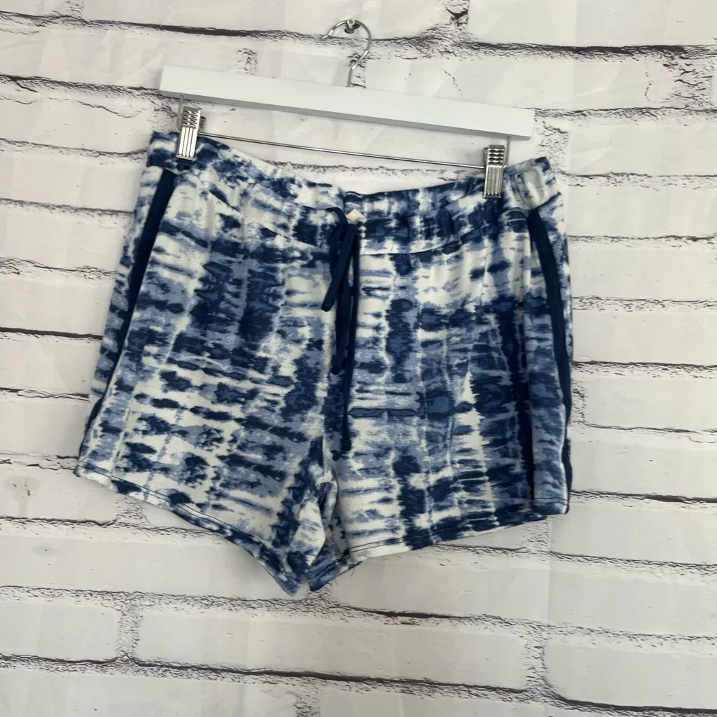 Lucky Brand Blue Tie Dye Shorts Women’s XL Pull On Elastic Waist Athleisure Y2K - Image 5