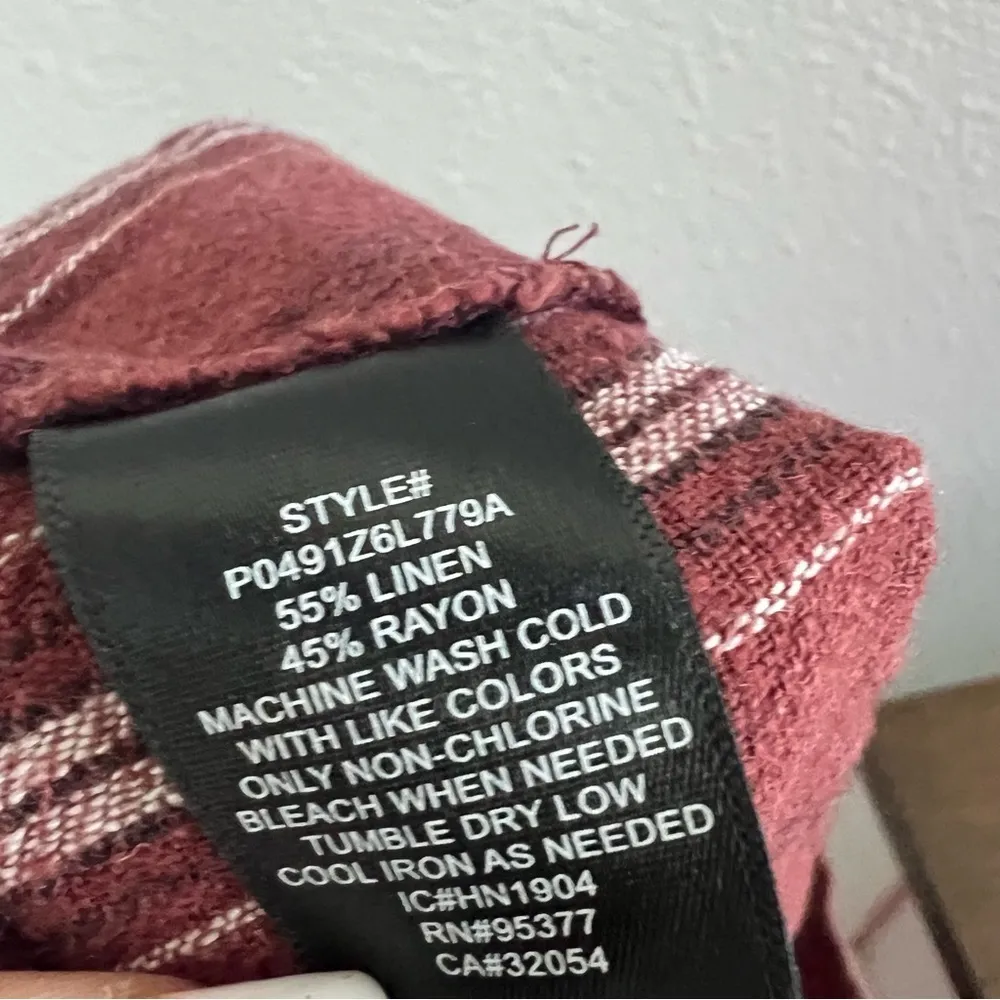 Sanctuary X Anthropologie Discoverer Burgundy Cargo Casual Pants XS - Image 8