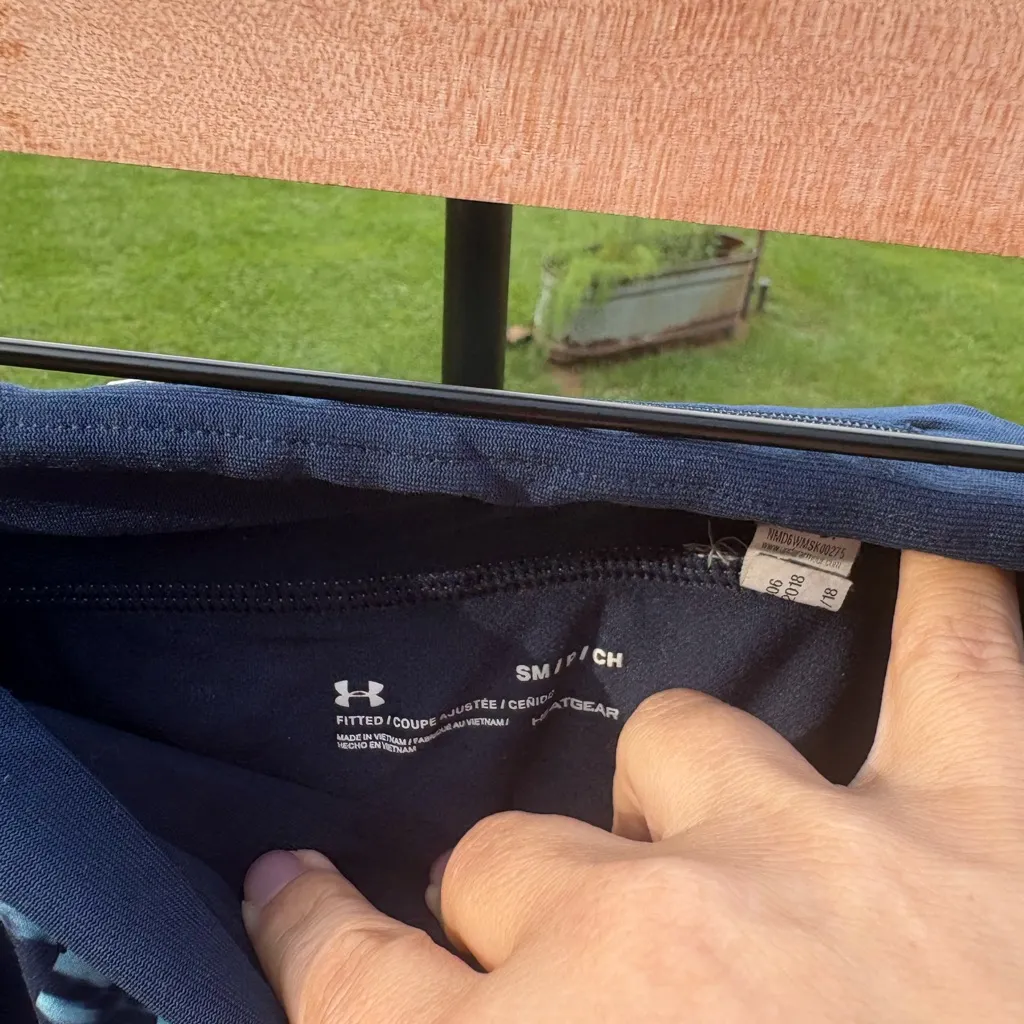 Under Armour Women's Teal and Navy Athletic Shorts - Image 2