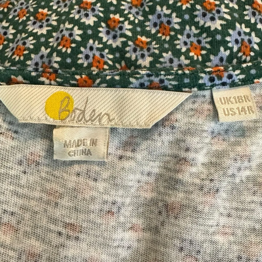 Boden Emma Tiered Jersey Midi Maxi Dress
Bottle Green Bloom Bud Size 14 Floral - Image 12