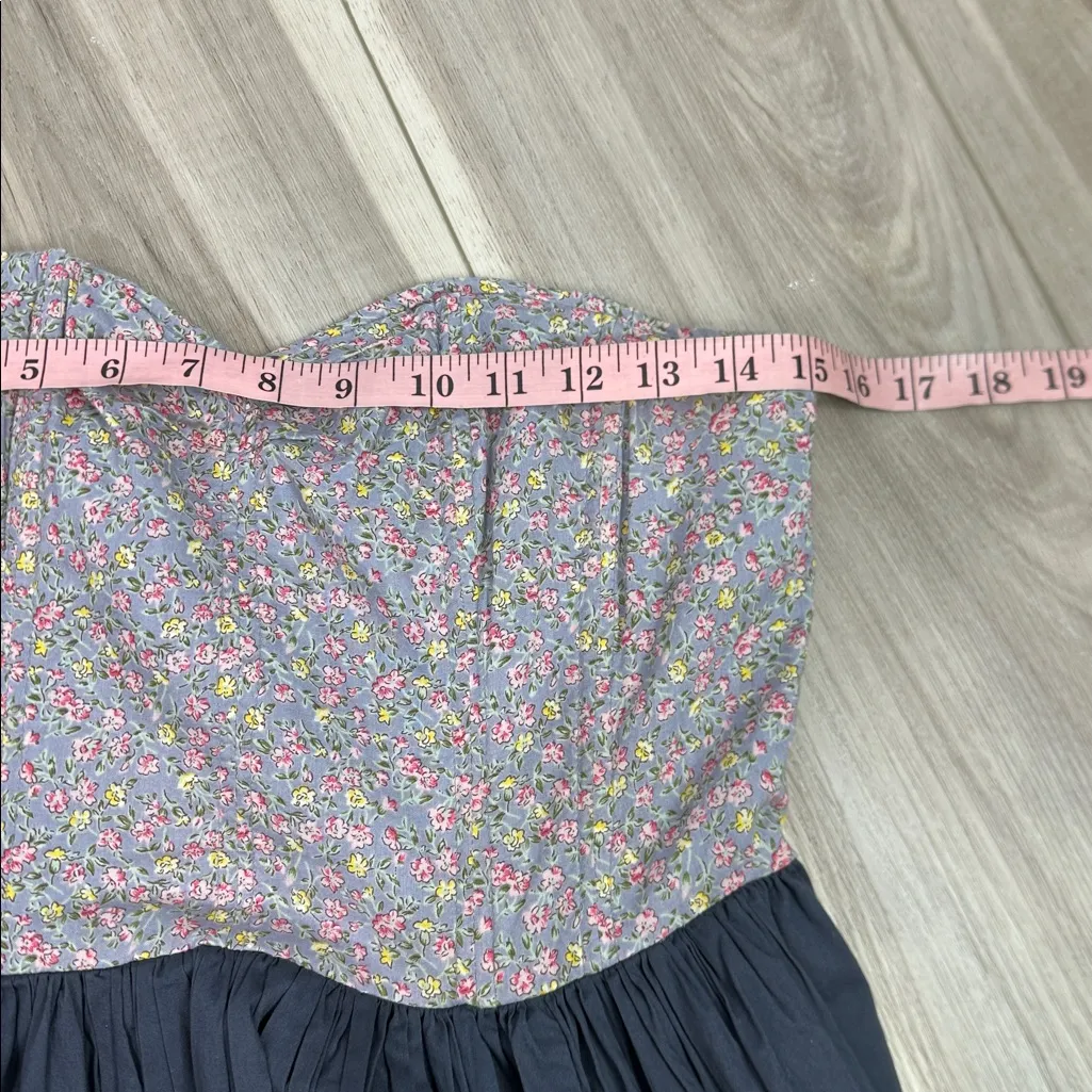 Anthropologie Maeve Addy floral strapless mini dress size 4 - Image 7