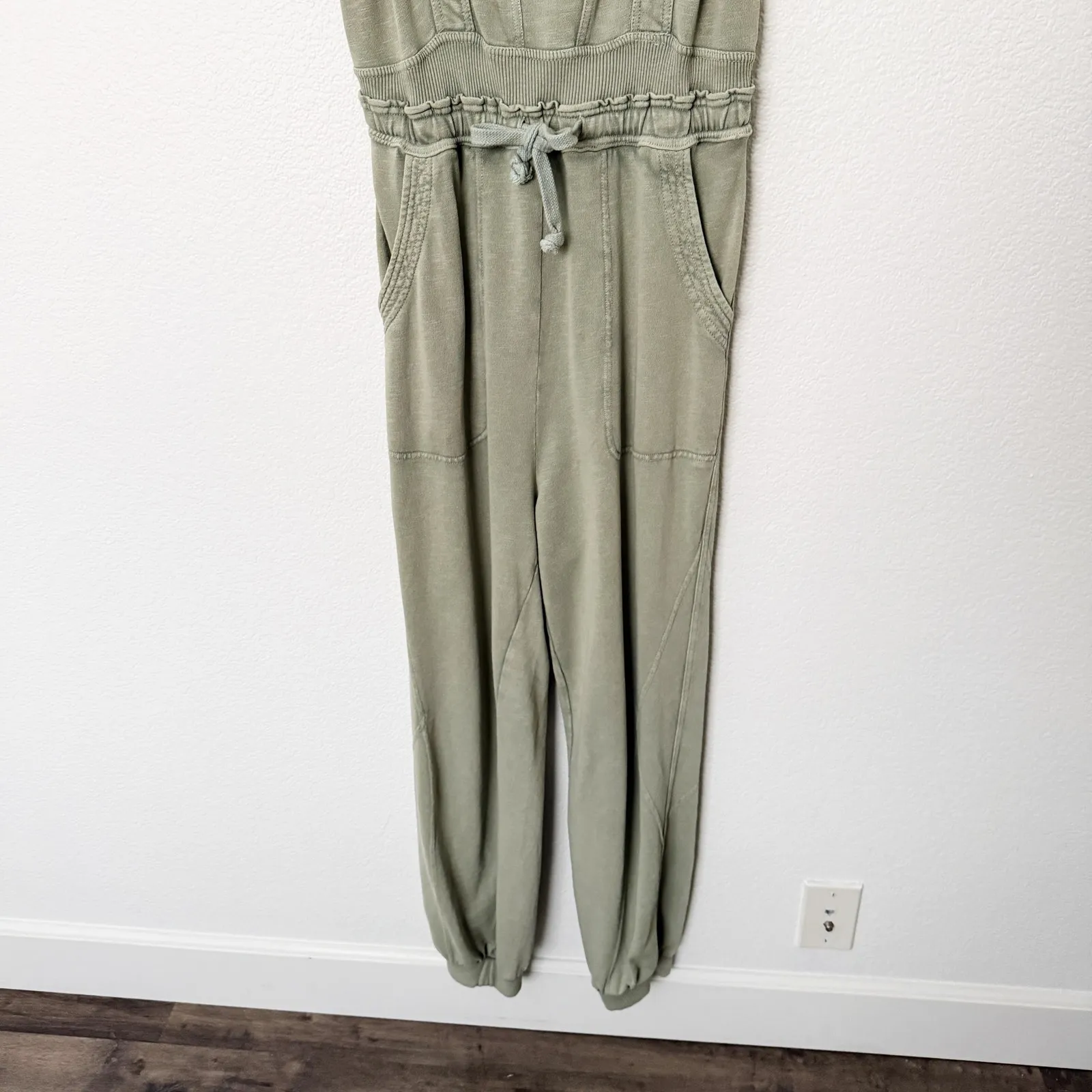 [Anthropologie] Daily Practice Sage Green Oros Sleeveless Jumpsuit Size Medium M - Image 7