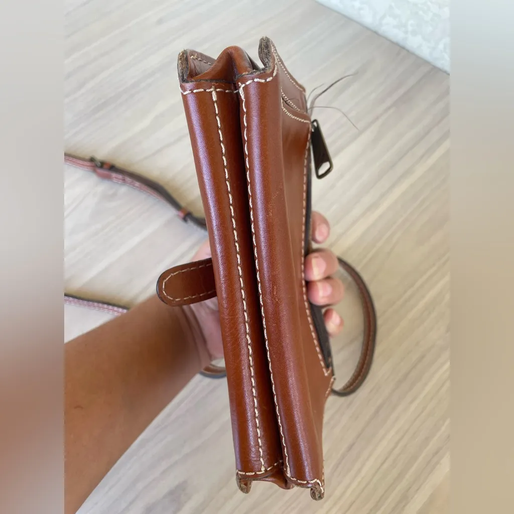 Patricia Nash Tan Leather Crossbody Bag - Image 7