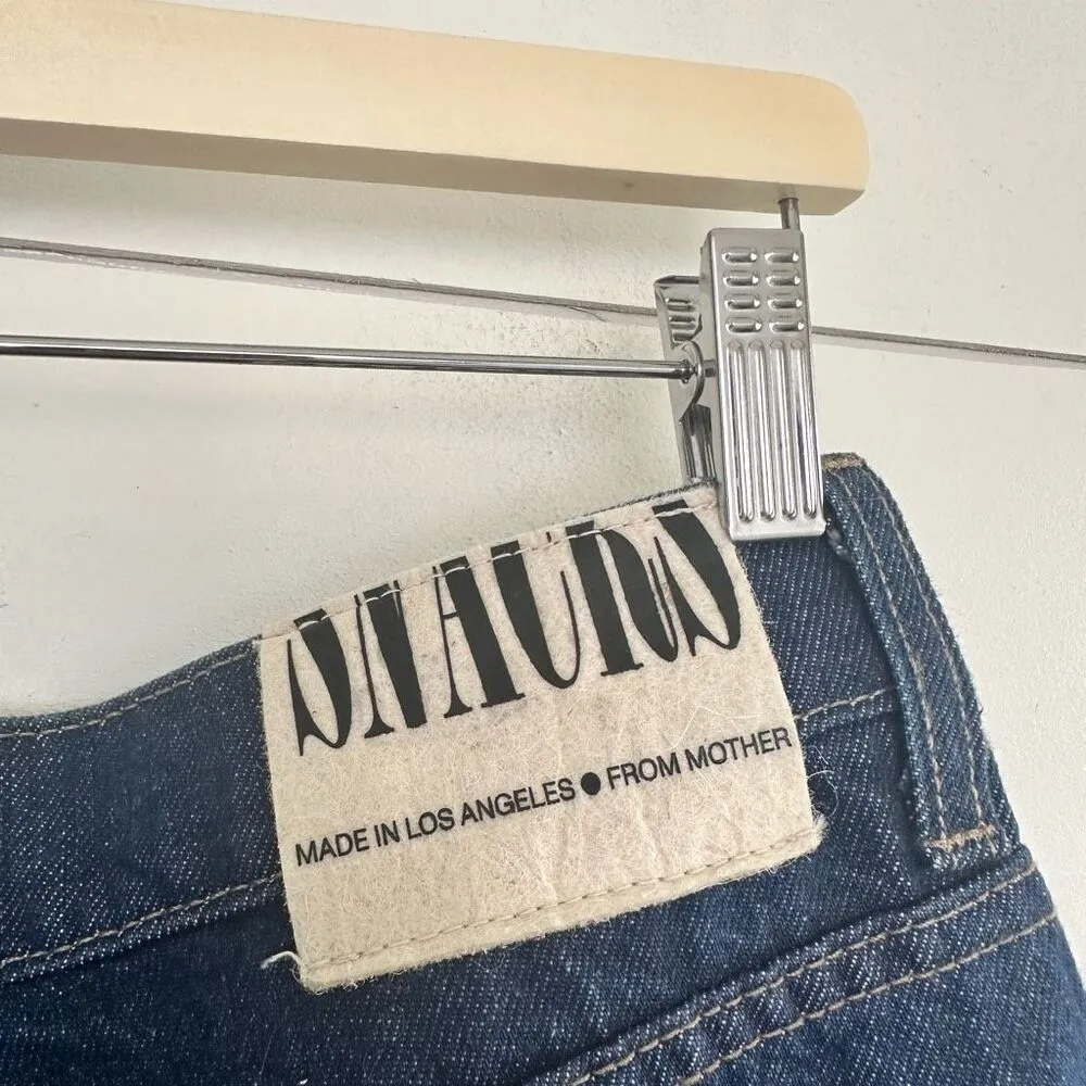 Mother Snacks Women’s 30 The Pleated Fun Dip Puddle Jeans Cold Brew New NWT Blue - Image 4