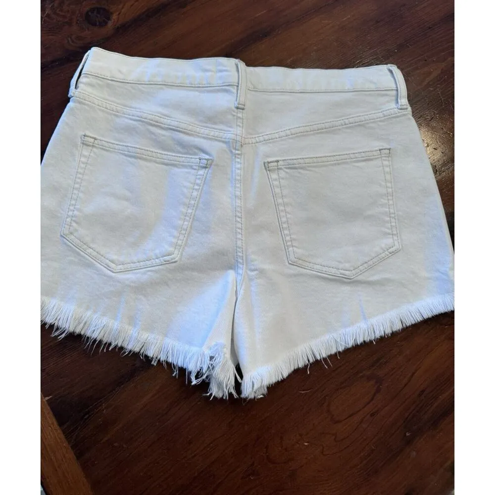 Boden Rigid Beach Shorts Ecru/white Denim Cut Off Shorts Womens NWT Size 29 White - Image 15