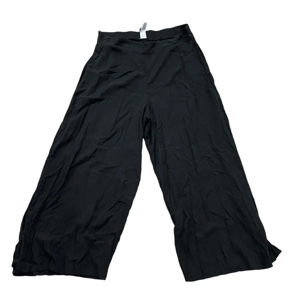 Swimsuits for All Mara Black Wide Leg Side Slit Beach Pants‎ Size 14/16 - Image 2