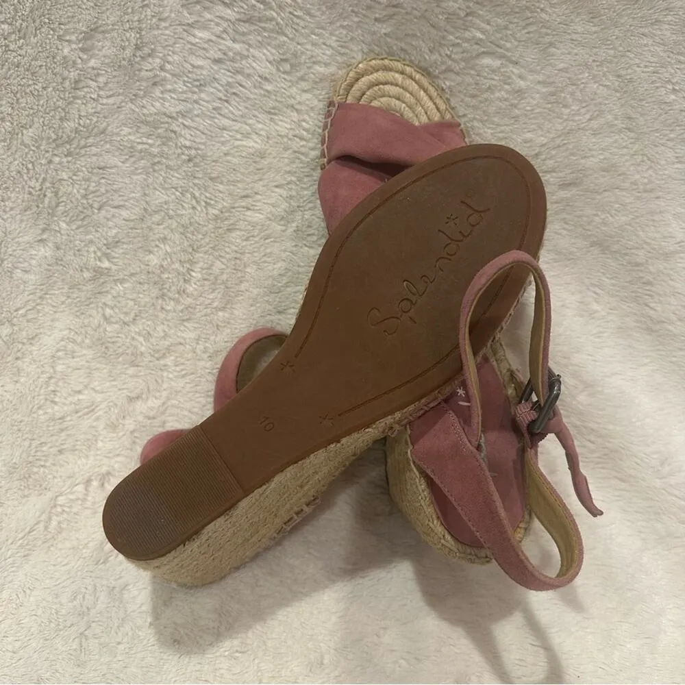 Splendid Pink Espadrille Sandals sz 10 Wedge Heel Sandal Fairfax Espadrilles - Image 2