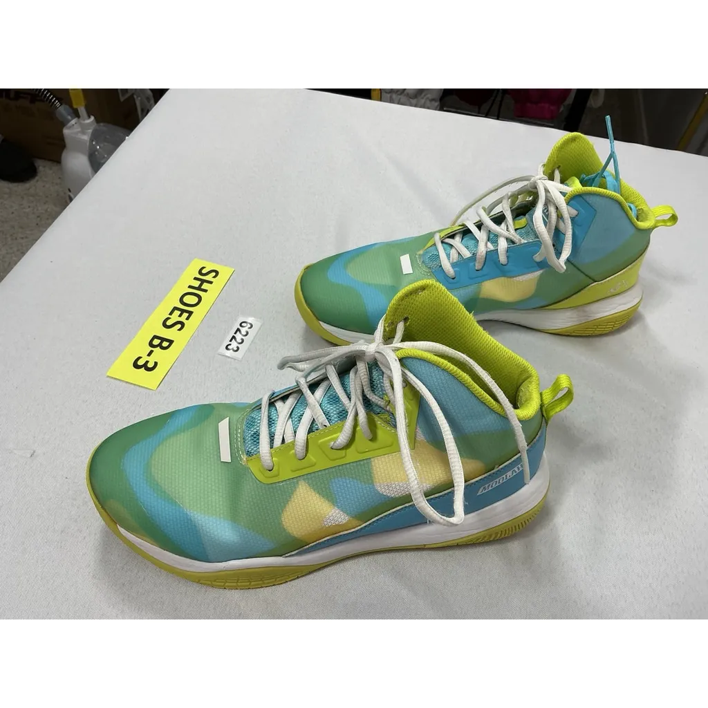 Womans Moolah Phantom Mid High Top Sneakers 9 Multicolor Laceup Round Toe Green - Image 3