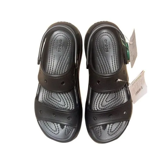 Crocs Classic Mega Crush Sandal  Thick Wedge Sandals Black Men's 5 Women's 7 - Image 2