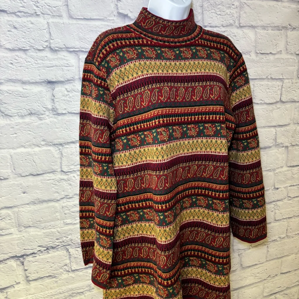 Vintage adrienne vittadini sport sweater Wool Cottage Core Coogi Like Large - Image 7