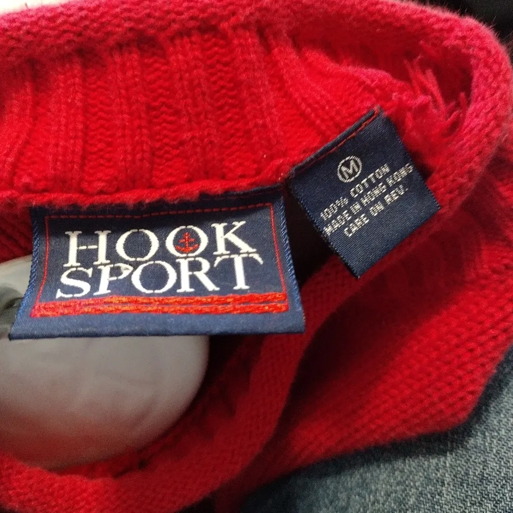 Vintage Hook Sport nautical flag sweater Red Size M - Image 5