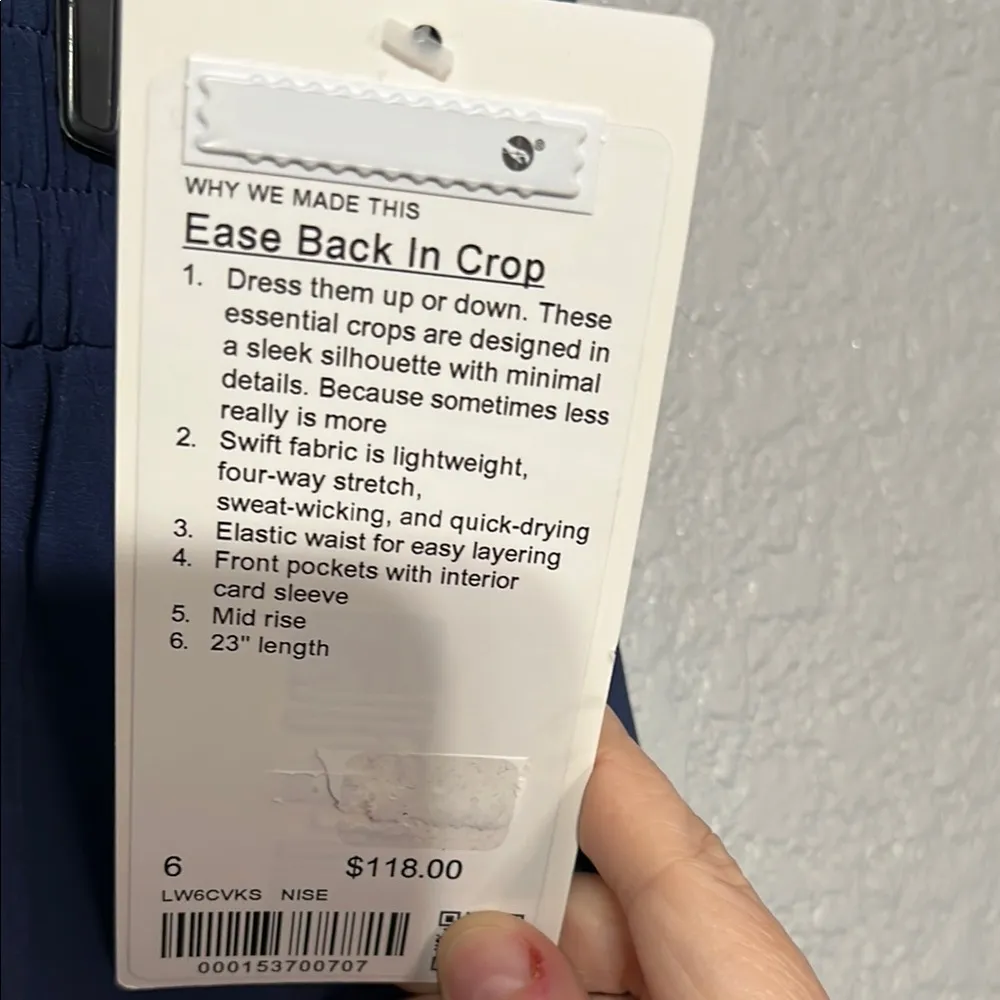 Lululemon Ease Back In Crop 23” in night sea color - Image 5