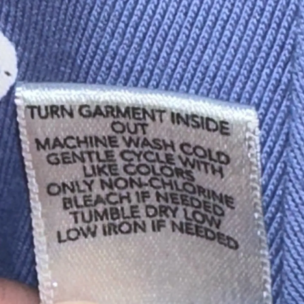 Christoper & Banks 3/4 Slv. Cornflower Bl. Tee with White Sand Dollar Print - Image 5