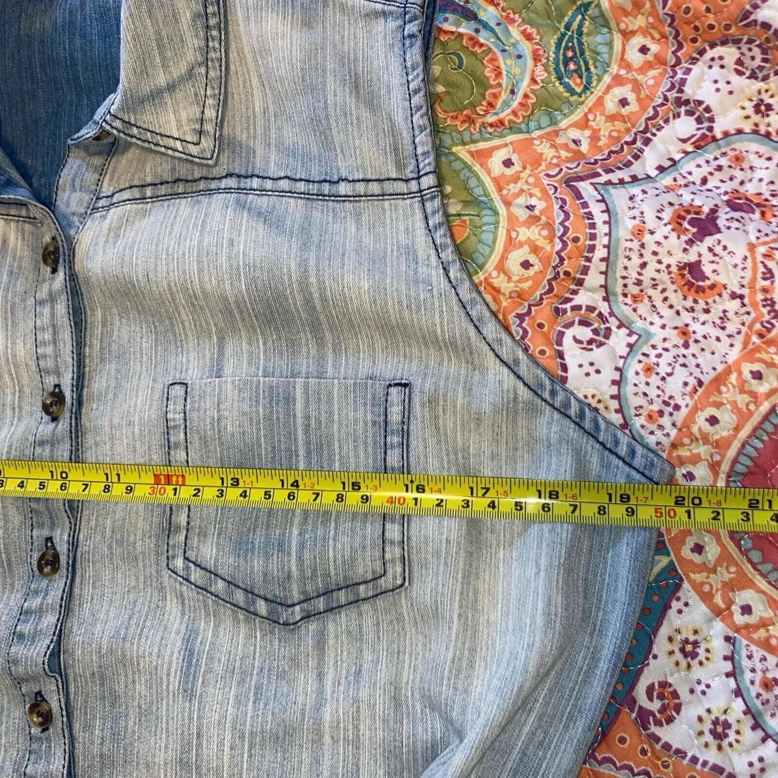 B_Envied Wmn Sz L Ombré Denim Sleeveless Mini Western  Style Belted Dress - Image 5