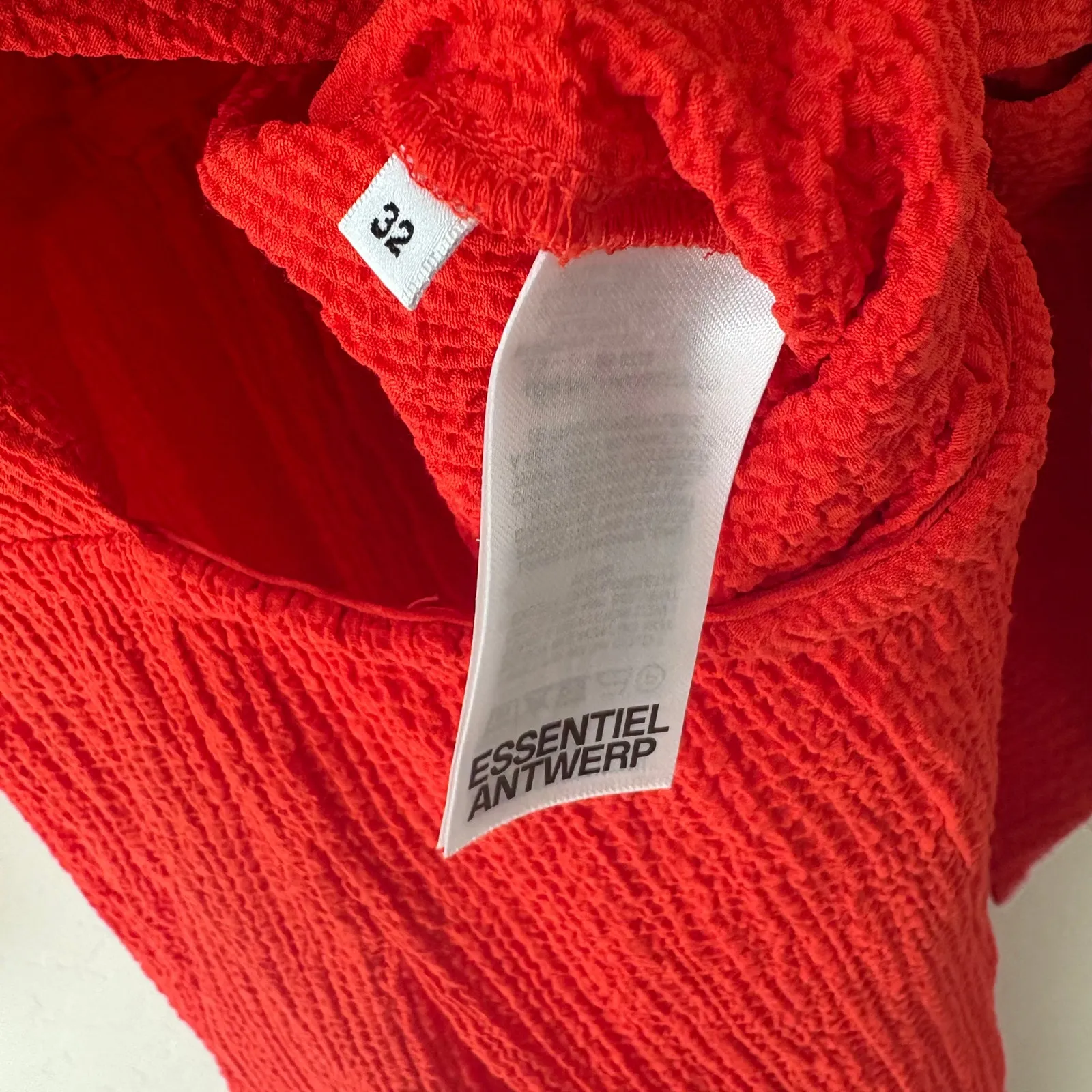 NWT Essentiel Antwerp Jumpsuit Tie Front Red Wide Textyred Flowy Jumpsuit Size 2 - Image 15