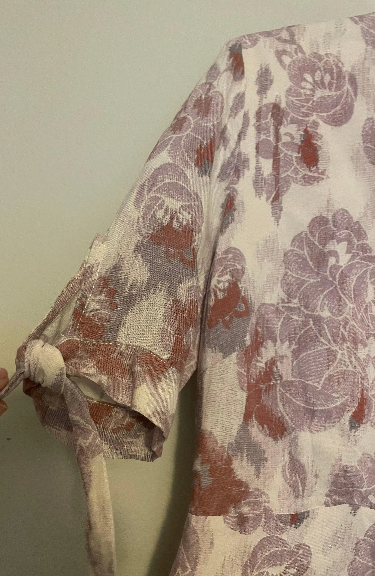 Purple Floral Print Mini Dress - Image 2