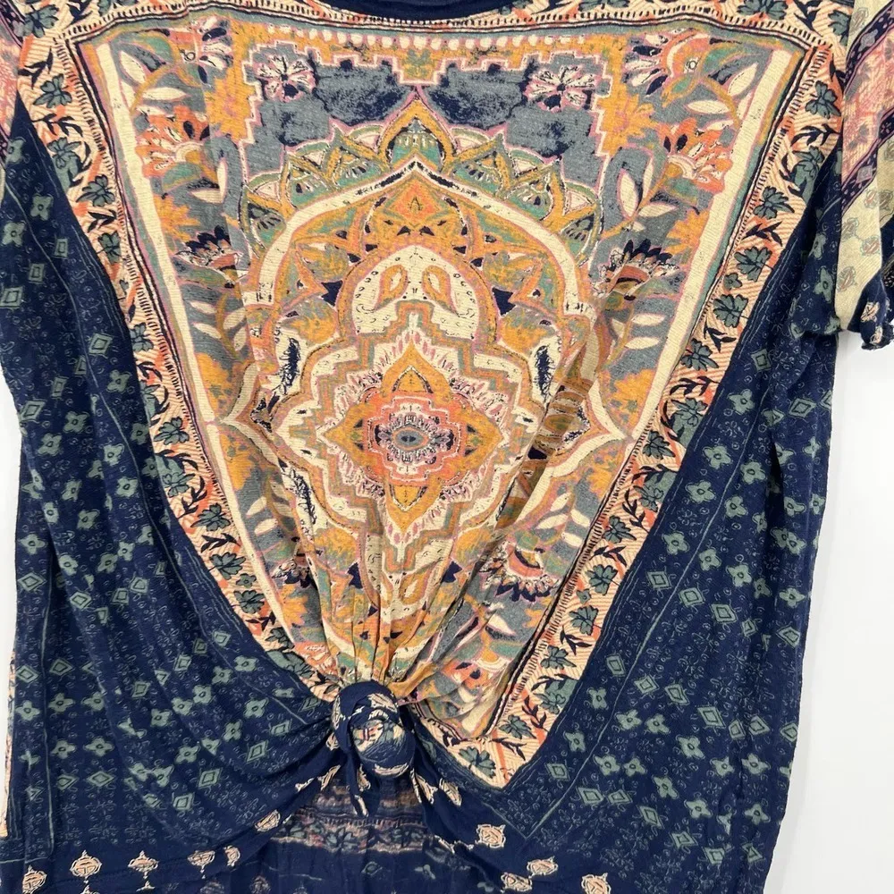 Lucky Brand Women Persian Carpet T-Shirt Printed Short Sleeve Boho Tee Size 1X - Image 7