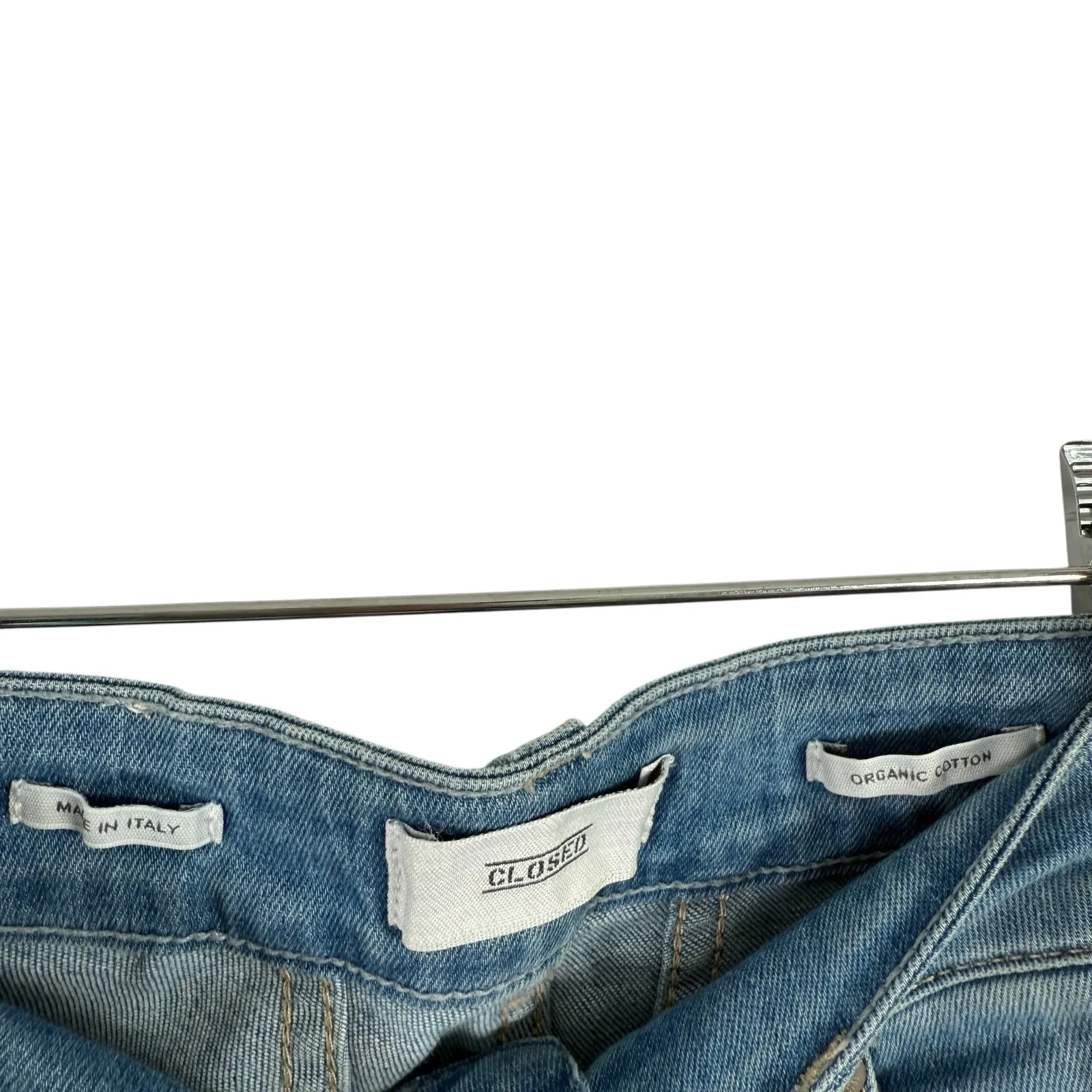 CLOSED Denim Glow Up Flared Jeans Wide Leg Hellblau Distressed Womens 25 Blue - Image 5