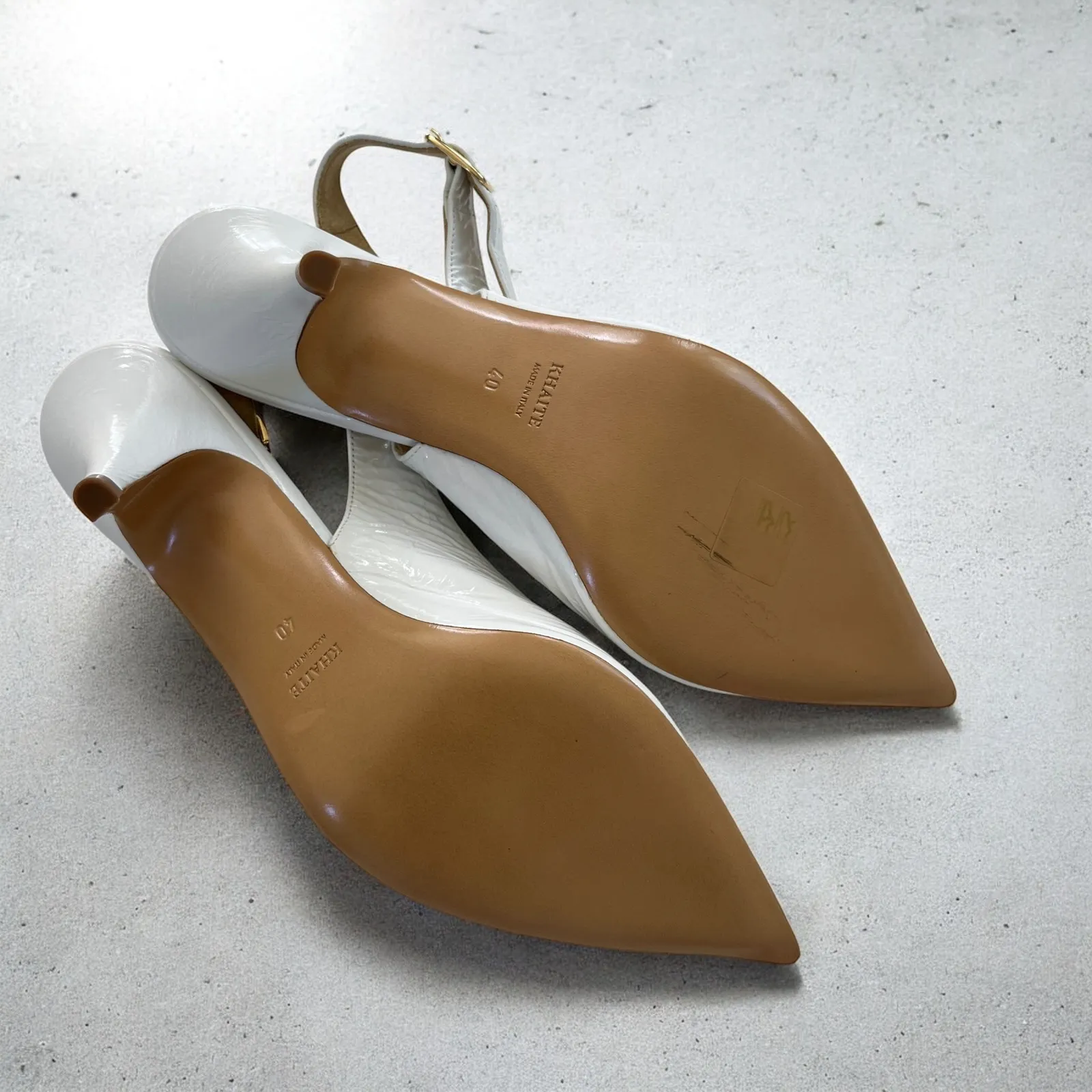 KHAITE River Slingback 75 Pump in‎ White Size 10 - Image 8