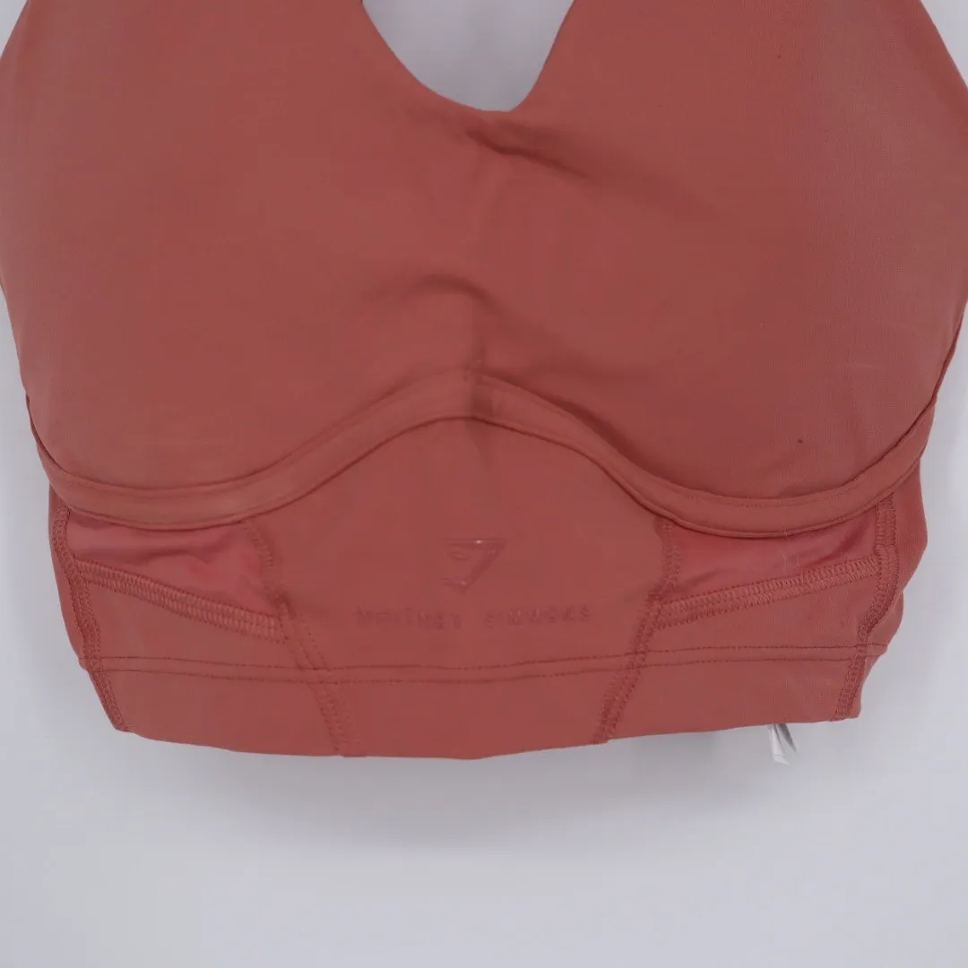 Gymshark Whitney Simmons Sports Bra Coral Pink Racerback XS - Image 3