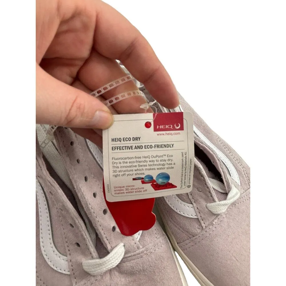 Vans Sneakers Womens 10.5 Old Skool Shoes Lilac Pig Suede HEIQ Eco Dry Low - Image 9