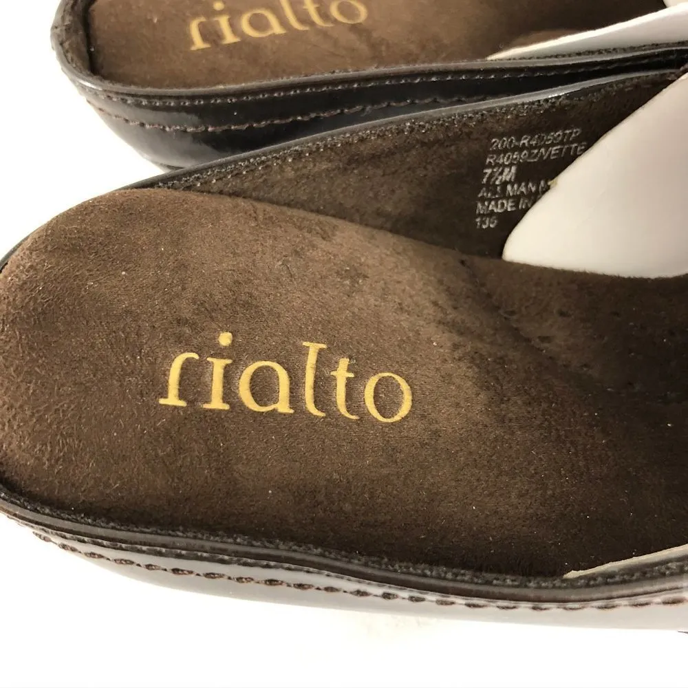 Rialto Women Mules Block Heels Slip On Brown Black - Image 5