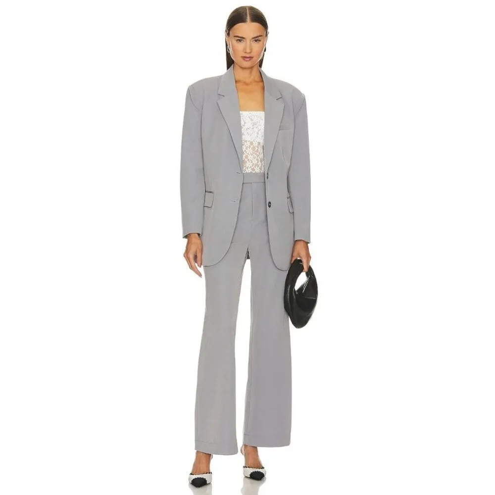 Steve Madden Pants Women Large Gray Sleet Wide Leg Devin Utility‎ Pant Trousers - Image 4