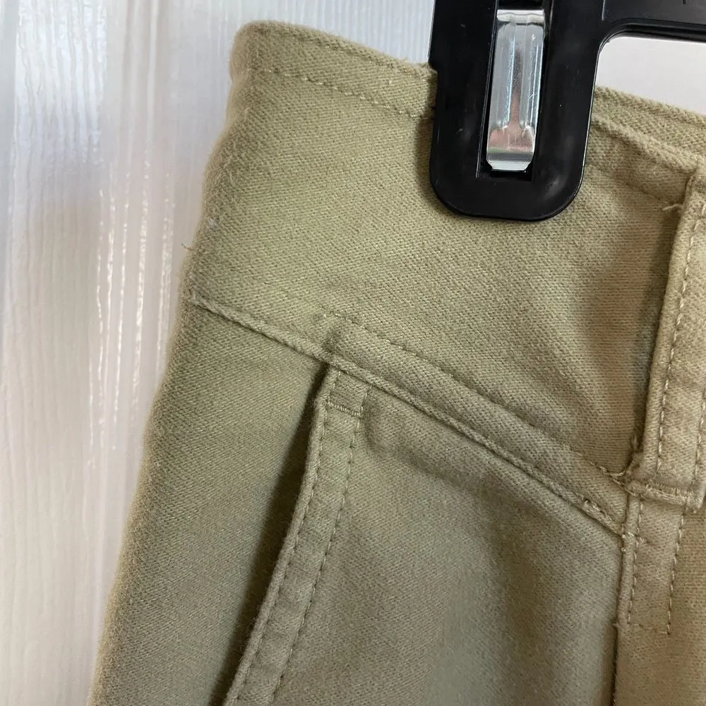 Madewell Moleskin Pleated Balloon Pants in ash green khaki tan - Image 13