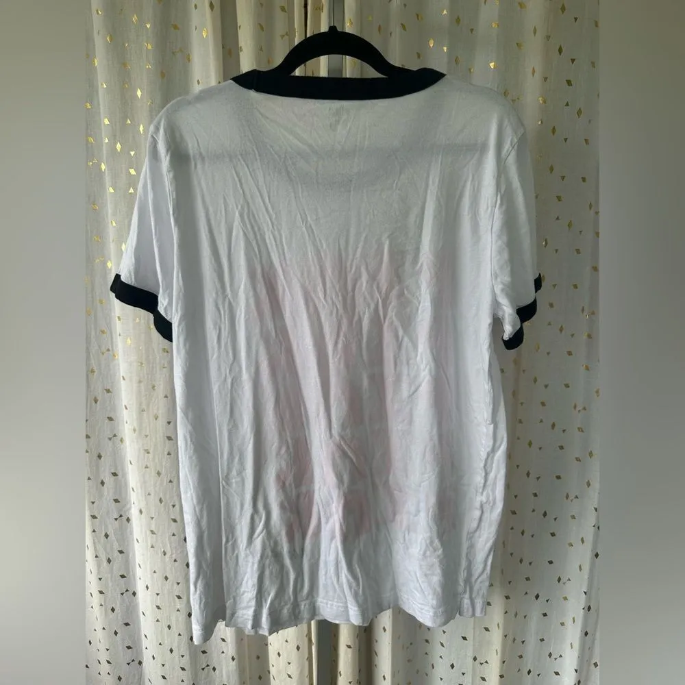 Victoria's Secret PINK VS Limited Edition Crew Neck Campus Ringer Tee Tshirt L - Image 5