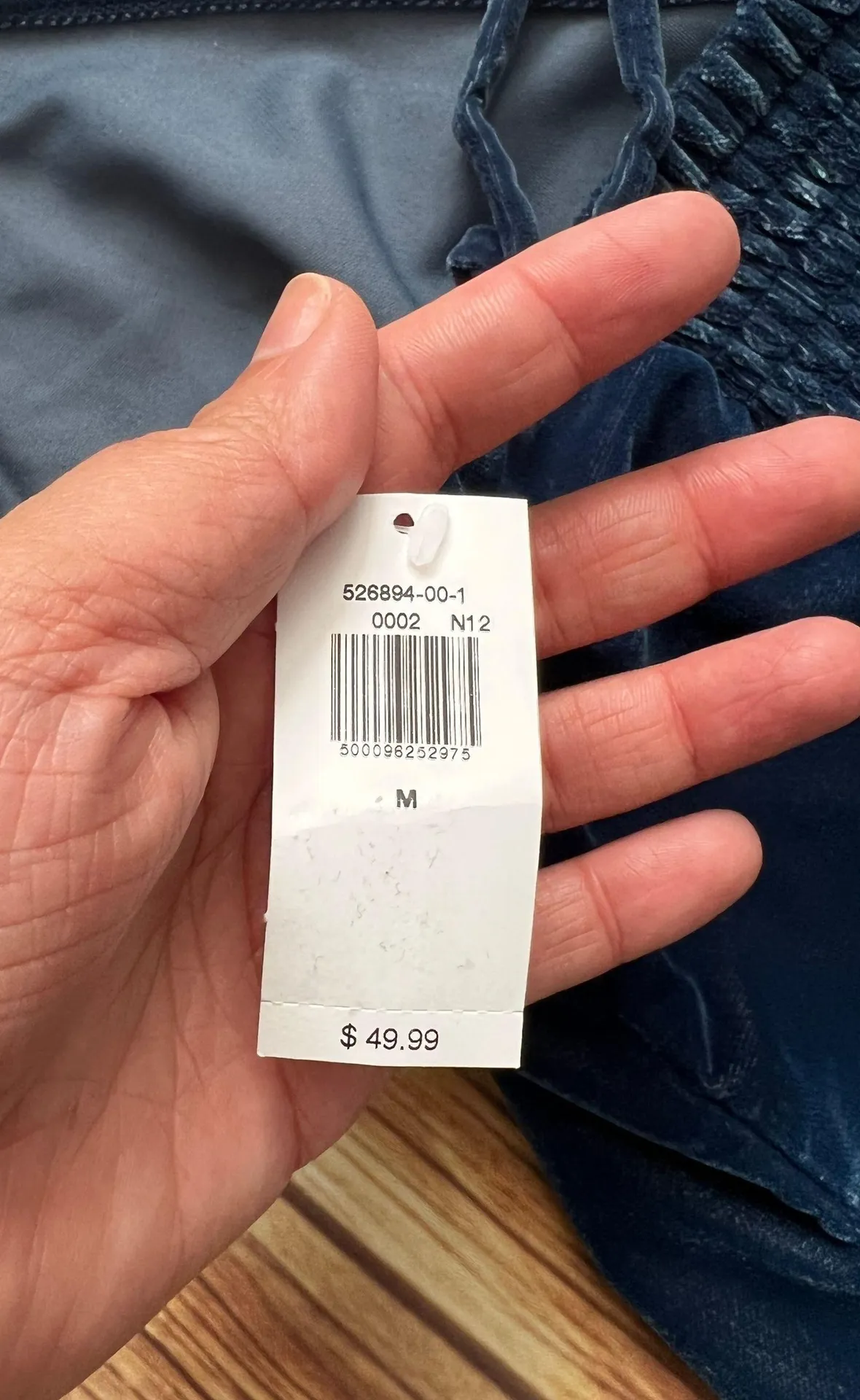 Women’s Spaghetti Strap Velvet Midi Slip Dress Blue Size Medium - Image 13