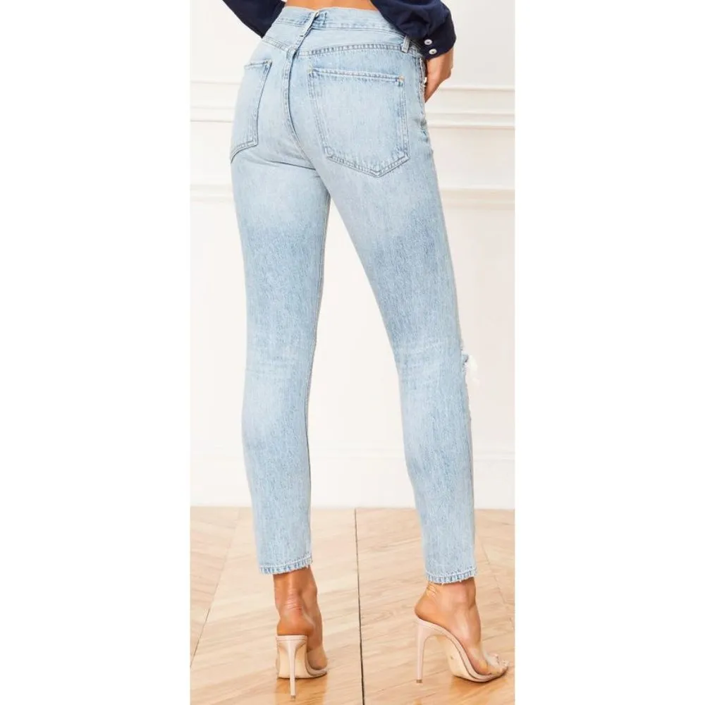 Jamie High Rise Shakedown Destroyed Distressed Hi-Waist Ripped Jeans 25 - Image 5