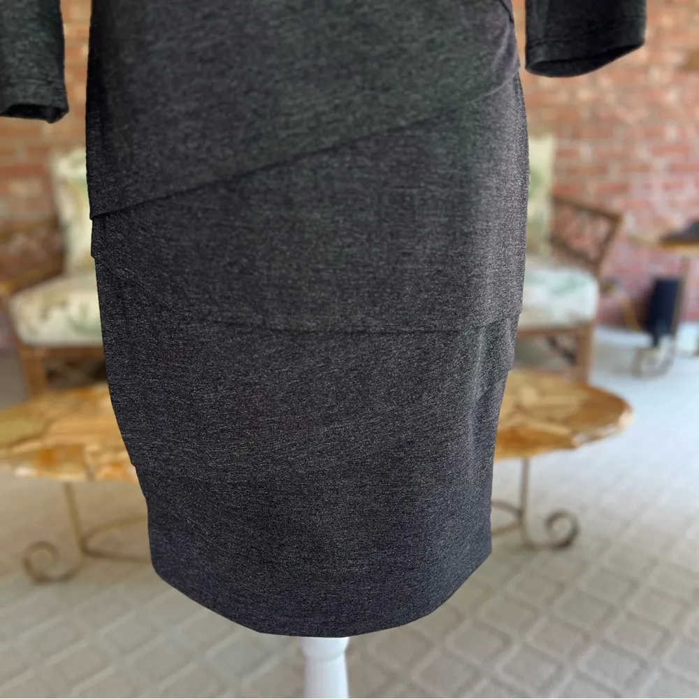 WHBM Dress Bodycon Ruched Shimmer Mini Sheath 10 Cocktail Party Evening - Image 5