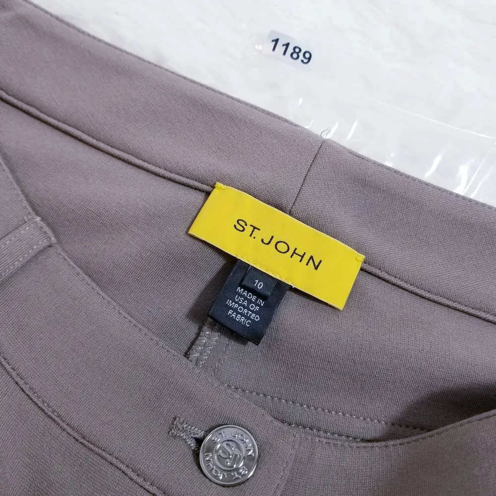 St. John High Rise Straight Leg Pants Modern Casual Office Workwear - Image 11