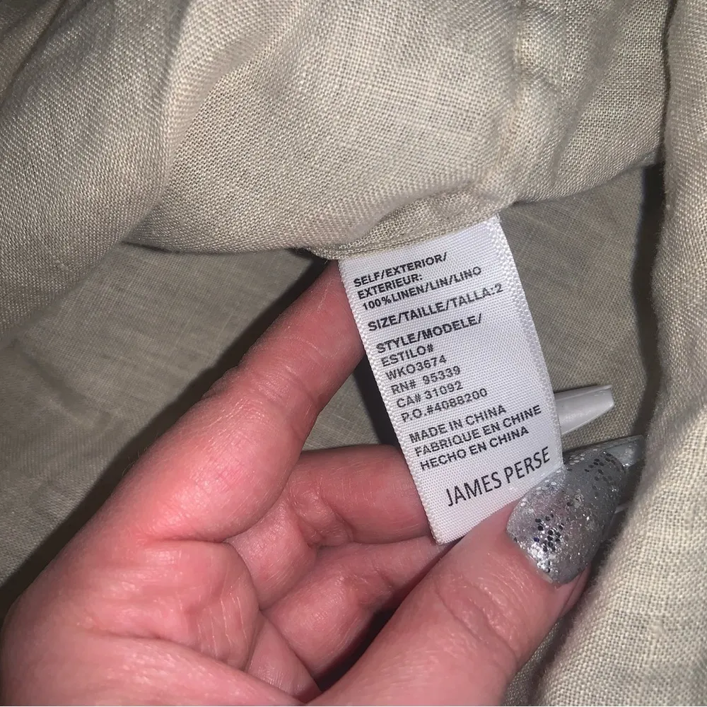 James Perse Bison Tunic Shirt boho M $210 contemporary casual fall top beige - Image 9