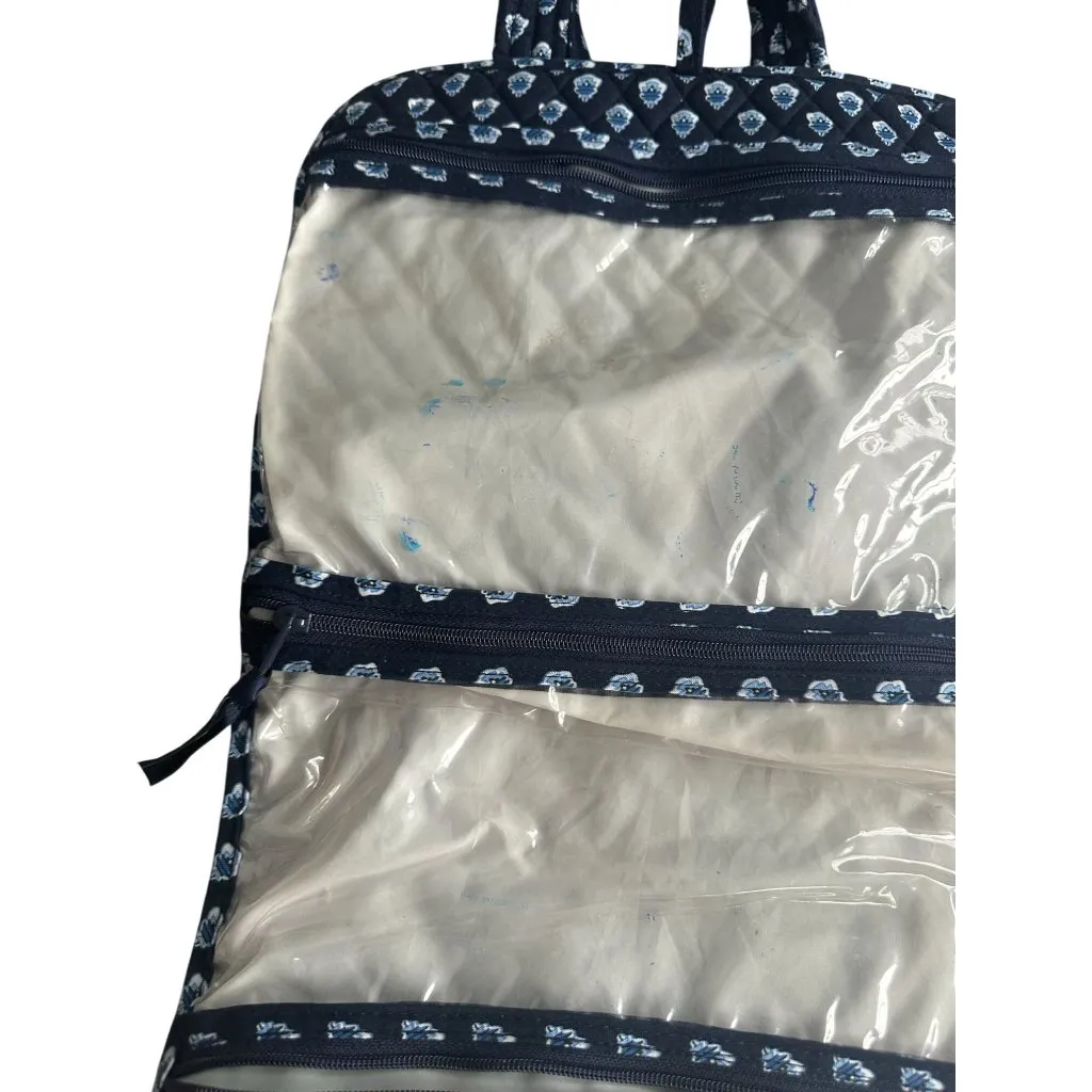 VERA BRADLEY Vintage Nantucket Navy Travel Makeup Case - Image 3