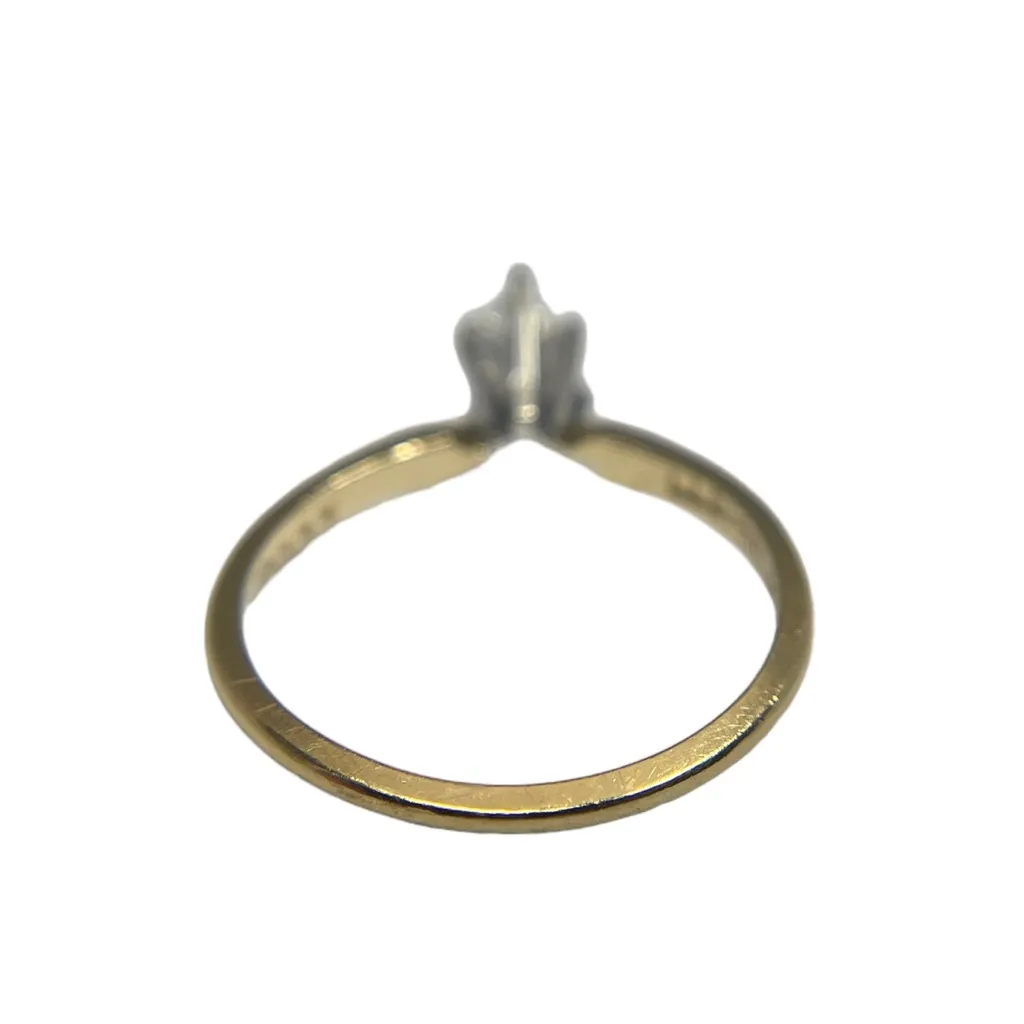 Vintage: .5 CT Marquise Diamond Solitaire Engagement Ring 𖦹 14K Gold Band 𖦹 5 - Image 10