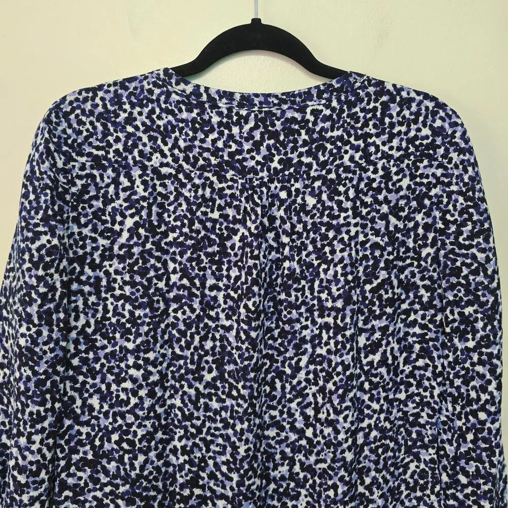 Burberry Brit Mini Dress Silk Ruffle Animal Print Blue Women's Size 6 - Image 7