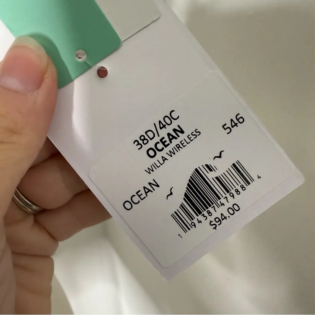 Sunsets Willa Wireless Bikini Top – Ocean Blue – Size 38D/40C – NWT ($94) Size L - Image 4