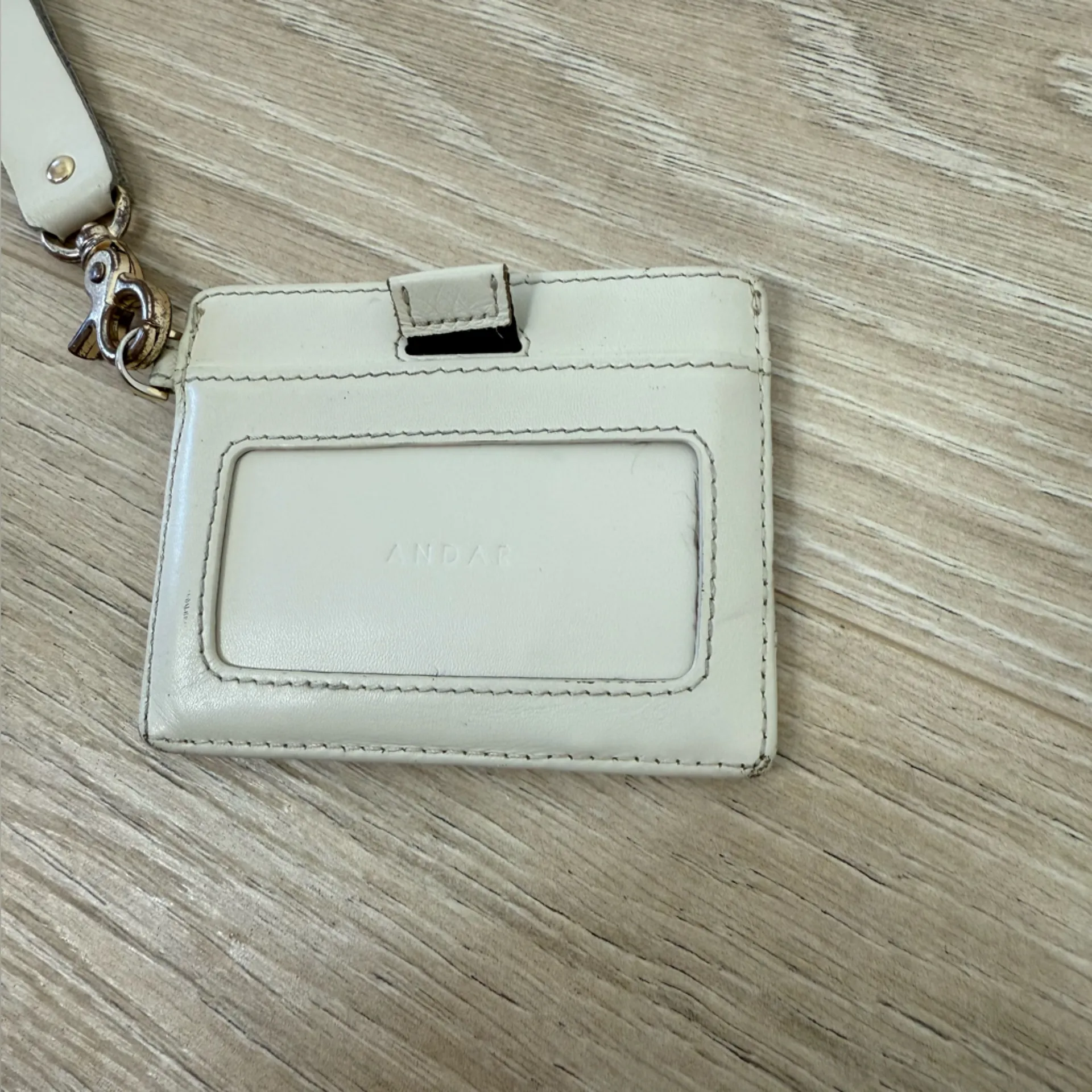 Andar Cream The Denner Slim Rfid Leather Wallet - Image 7