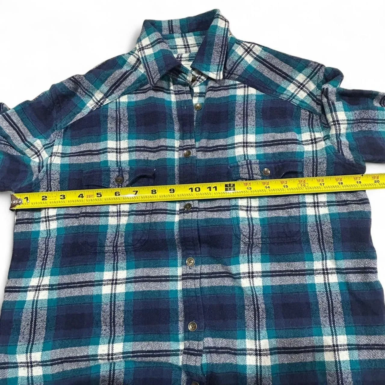 Billabong  Blue Plaid Raw Hem Flannel - Image 3