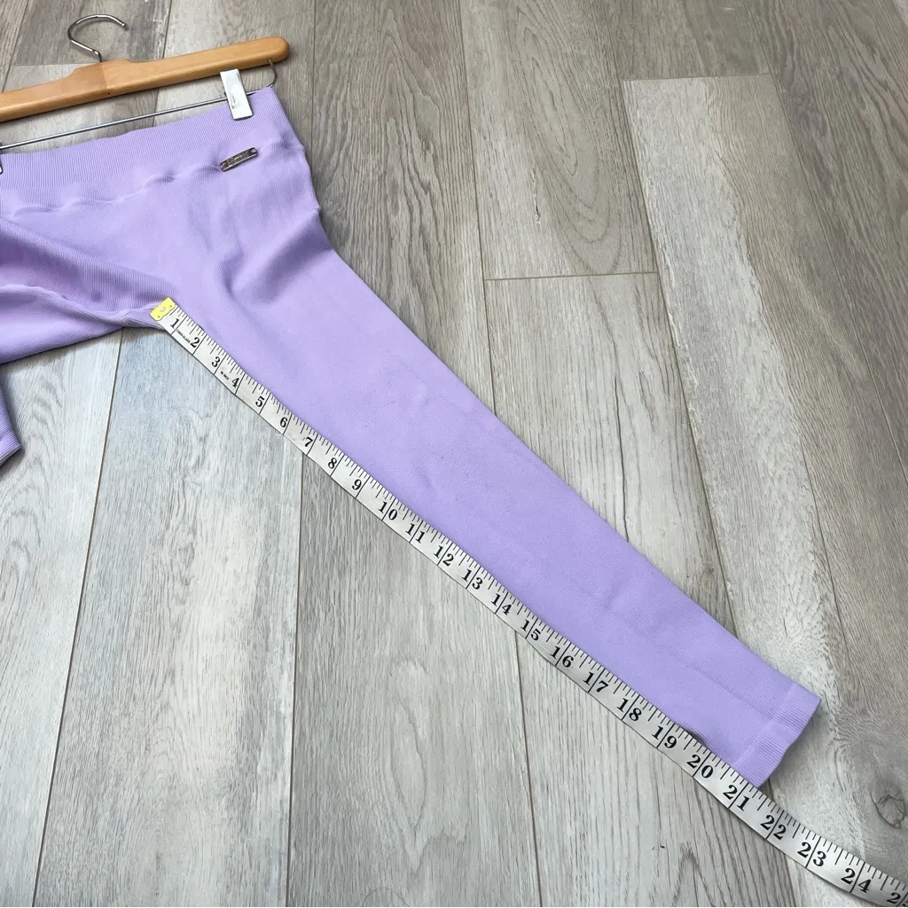Bombshell Sportswear Leggings seamless ribbed womens Purple (small) activewear - Image 4