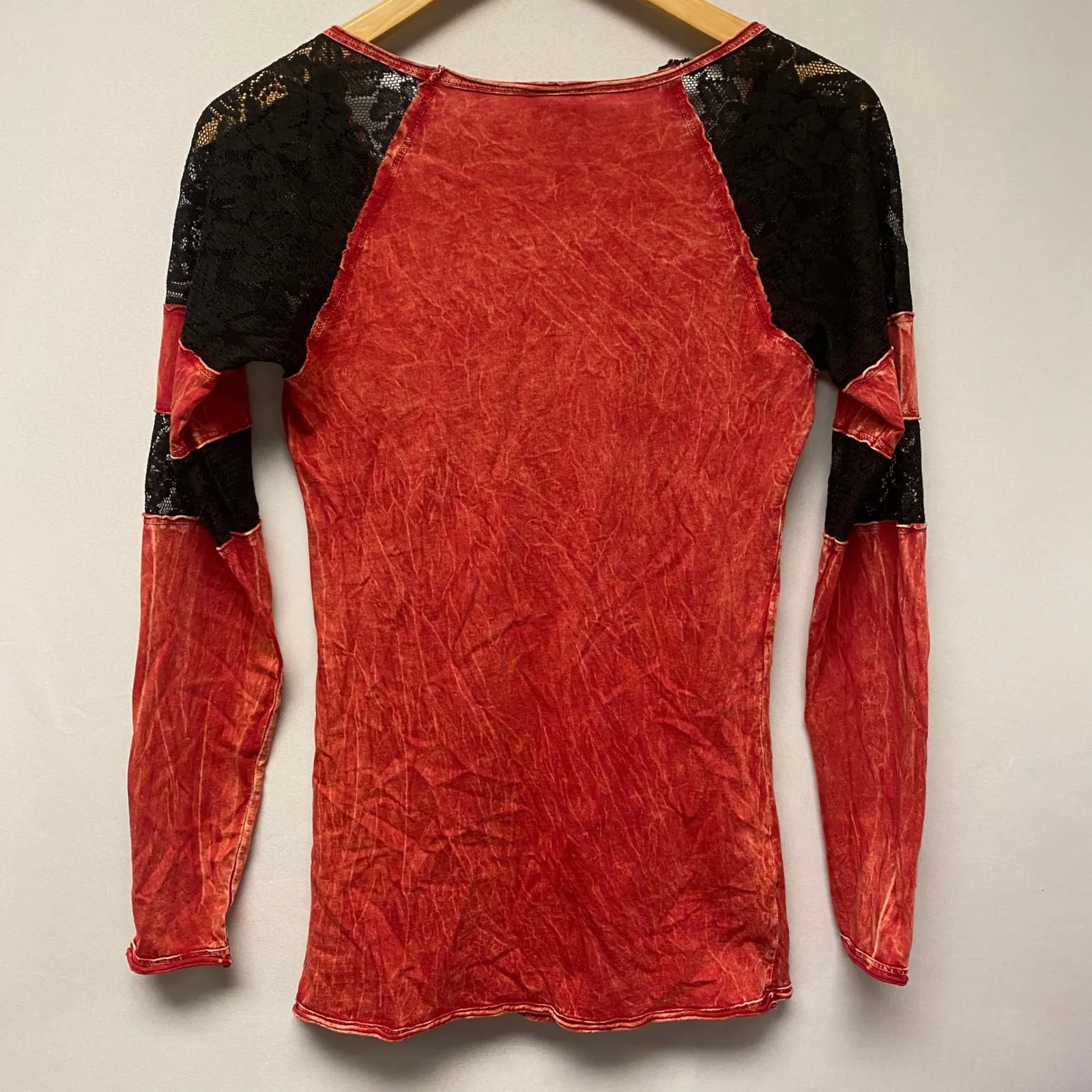 Vintage Grunge Whimsygoth Punk Women S Y2K Lace Long Sleeve Fleur de Lis Graphic - Image 8