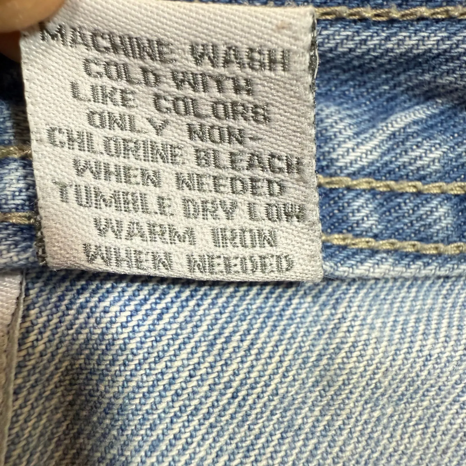 VTG Sonoma Carpenter Jean 12 Petite Cropped Denim Utility Pockets Light Wash 90s - Image 10